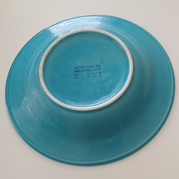 Coors China Company Mid Century Turquoise Blue Soup Bowl - Picture 3 of 8